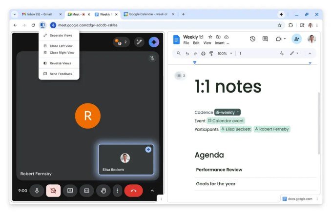 Chrome Split View feature