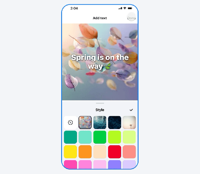 Facebook animated text post backgrounds