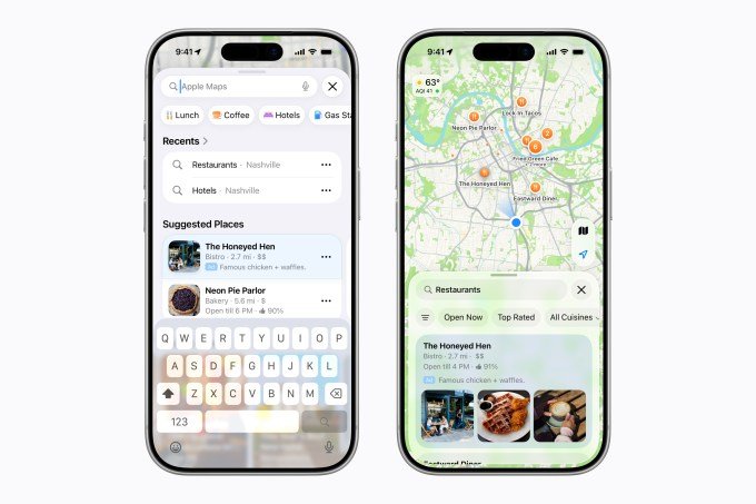 Apple Maps advertising interface
