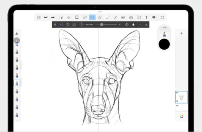 Sketchbook interface