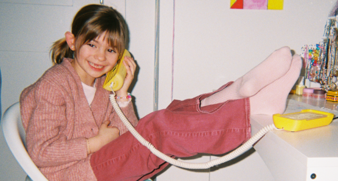 Retro-style landline phone