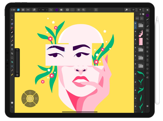 Affinity Designer 2 workspace
