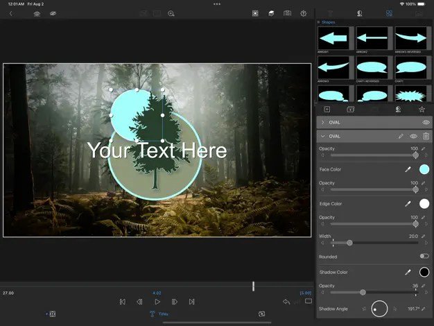 LumaFusion video editing