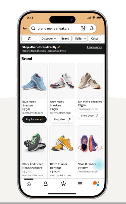 Amazon Shop Direct interface