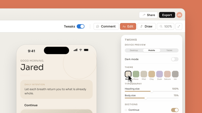 Claude Design Interface Preview