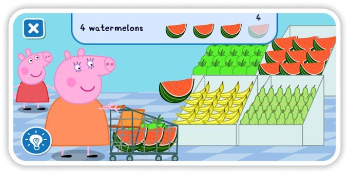 Gameplay screenshot from Netflix Playground featuring Peppa Pig