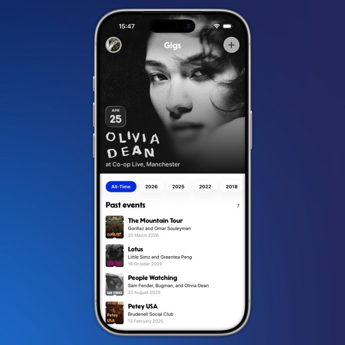 Gigs app concert view