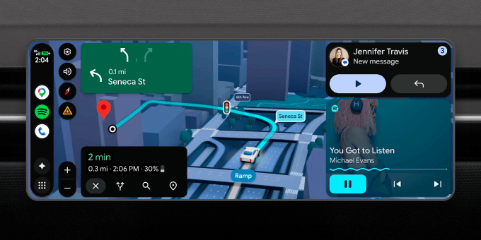 Android Auto interface