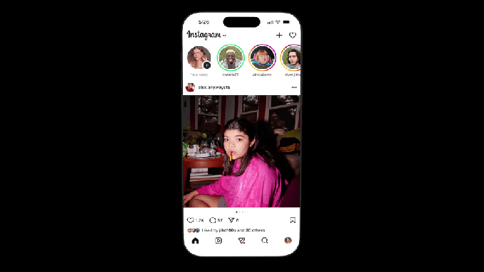 Instagram Instants interface