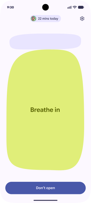 Android Pause Point interface