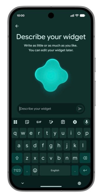 Create My Widget interface
