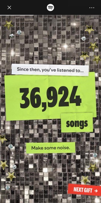 Personalized playlist and stats card